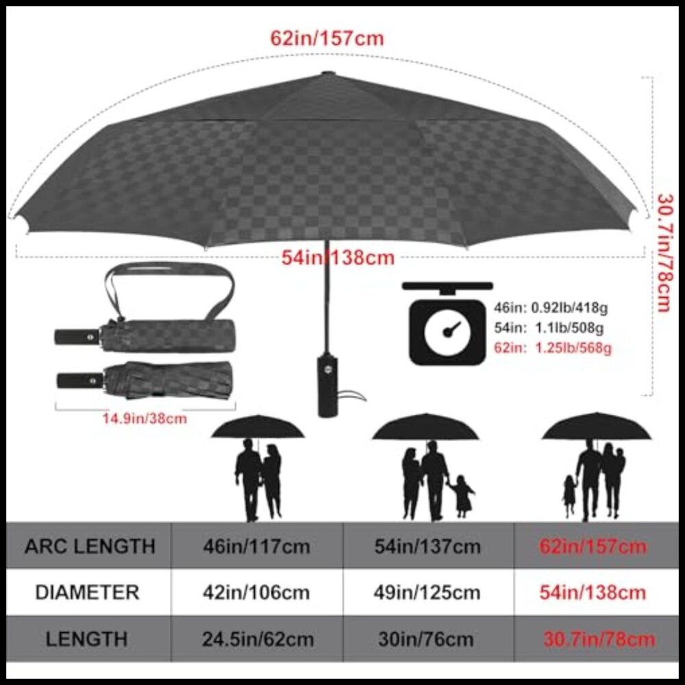 Oversized Windproof Golf Umbrella Automatic Open … - image 3